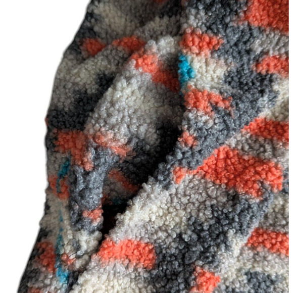 Bucees Aztec Tribal Berber Full Zip Jacket Size 2XL Orange Southwestern Fleece - Picture 7 of 7